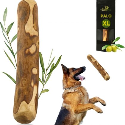 Mordedores naturales de madera de olivo para perros